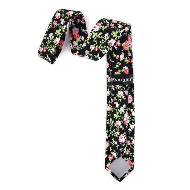 Floral Cotton Slim Tie 2.5" - NVC-FLORAL10 - Bundle Bus