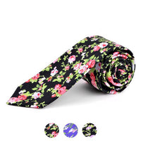 Floral Cotton Slim Tie 2.5" - NVC-FLORAL10 - Bundle Bus