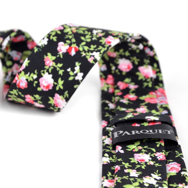 Floral Cotton Slim Tie 2.5" - NVC-FLORAL10 - Bundle Bus