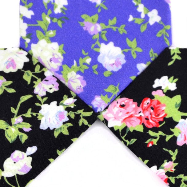 Floral Cotton Slim Tie 2.5" - NVC-FLORAL10 - Bundle Bus