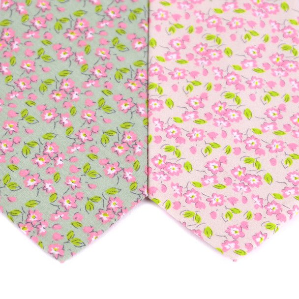 Floral Cotton Slim Tie 2.5" - NVC-FLORAL2 - Bundle Bus