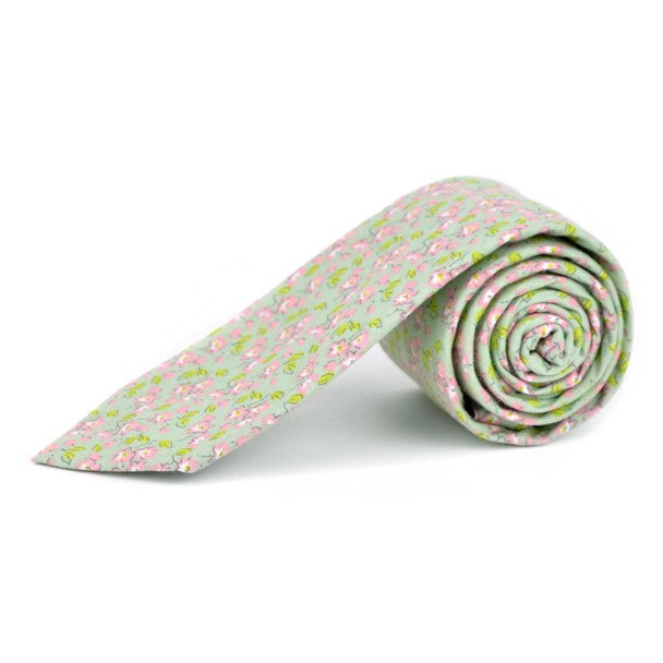 Floral Cotton Slim Tie 2.5" - NVC-FLORAL2 - Bundle Bus