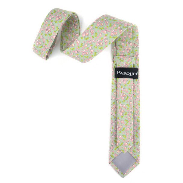 Floral Cotton Slim Tie 2.5" - NVC-FLORAL2 - Bundle Bus