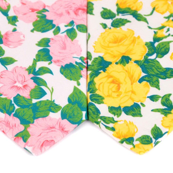 Floral Cotton Slim Tie 2.5"- NVC-FLORAL3 - Bundle Bus