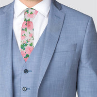 Floral Cotton Slim Tie 2.5"- NVC-FLORAL3 - Bundle Bus