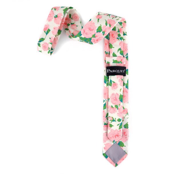 Floral Cotton Slim Tie 2.5"- NVC-FLORAL3 - Bundle Bus