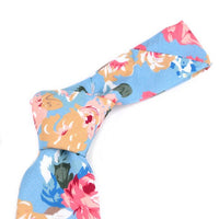 Floral Cotton Slim Tie 2.5" - NVC-FLORAL4 - Bundle Bus