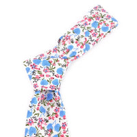 Floral Cotton Slim Tie 2.5" - NVC-FLORAL5 - Bundle Bus