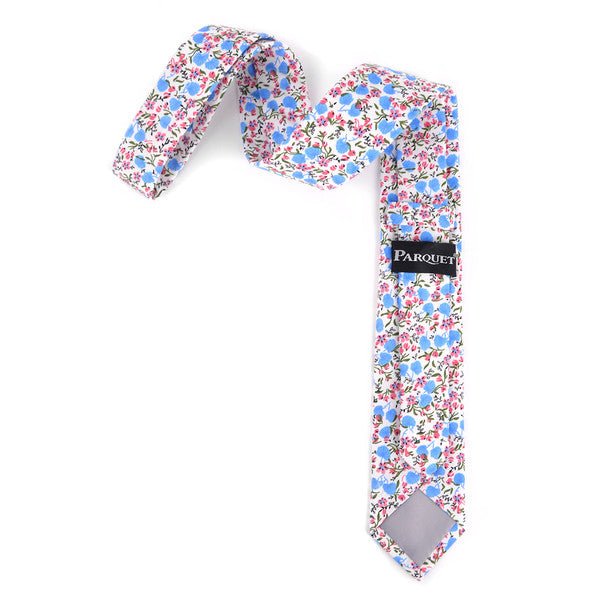 Floral Cotton Slim Tie 2.5" - NVC-FLORAL5 - Bundle Bus