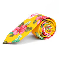 Floral Cotton Slim Tie 2.5" - NVC-FLORAL7 - Bundle Bus