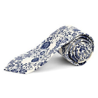 Floral Cotton Slim Tie 2.5" - NVC-FLORAL8 - Bundle Bus