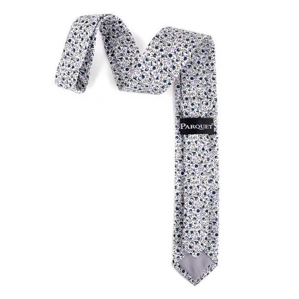 Floral Cotton Slim Tie 2.5" - NVC-FLORAL9 - Bundle Bus