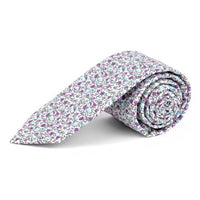 Floral Cotton Slim Tie 2.5" - NVC-FLORAL9 - Bundle Bus