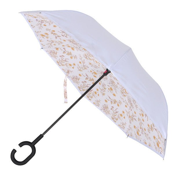 Floral Reverse Open Inverted Umbrella -IUM18110-BL - Bundle Bus