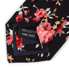 Floral Wedding Black & Rose 2.5" Cotton Slim Tie - NVC17133 - Bundle Bus