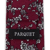 Floral Wedding Burgundy & White 2.5" Cotton Slim Tie - NVC17125 - Bundle Bus