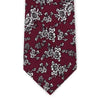 Floral Wedding Burgundy & White 2.5" Cotton Slim Tie - NVC17125 - Bundle Bus