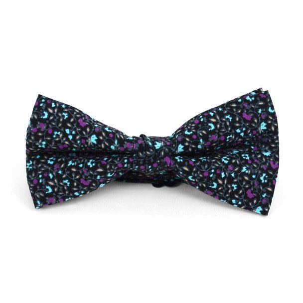 Floral Wedding Cotton Banded Bow Tie - NFCB17132 - Bundle Bus