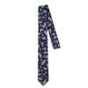 Floral Wedding Navy & White 2.5" Cotton Slim Tie - NVC17124 - Bundle Bus