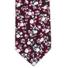 Floral Wedding Wine 2.5" Cotton Slim Tie - NVC17120 - Bundle Bus