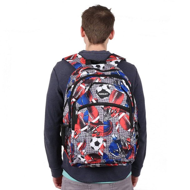 Football & Soccer Pattern Novelty Backpack-NVBP-46 - Bundle Bus