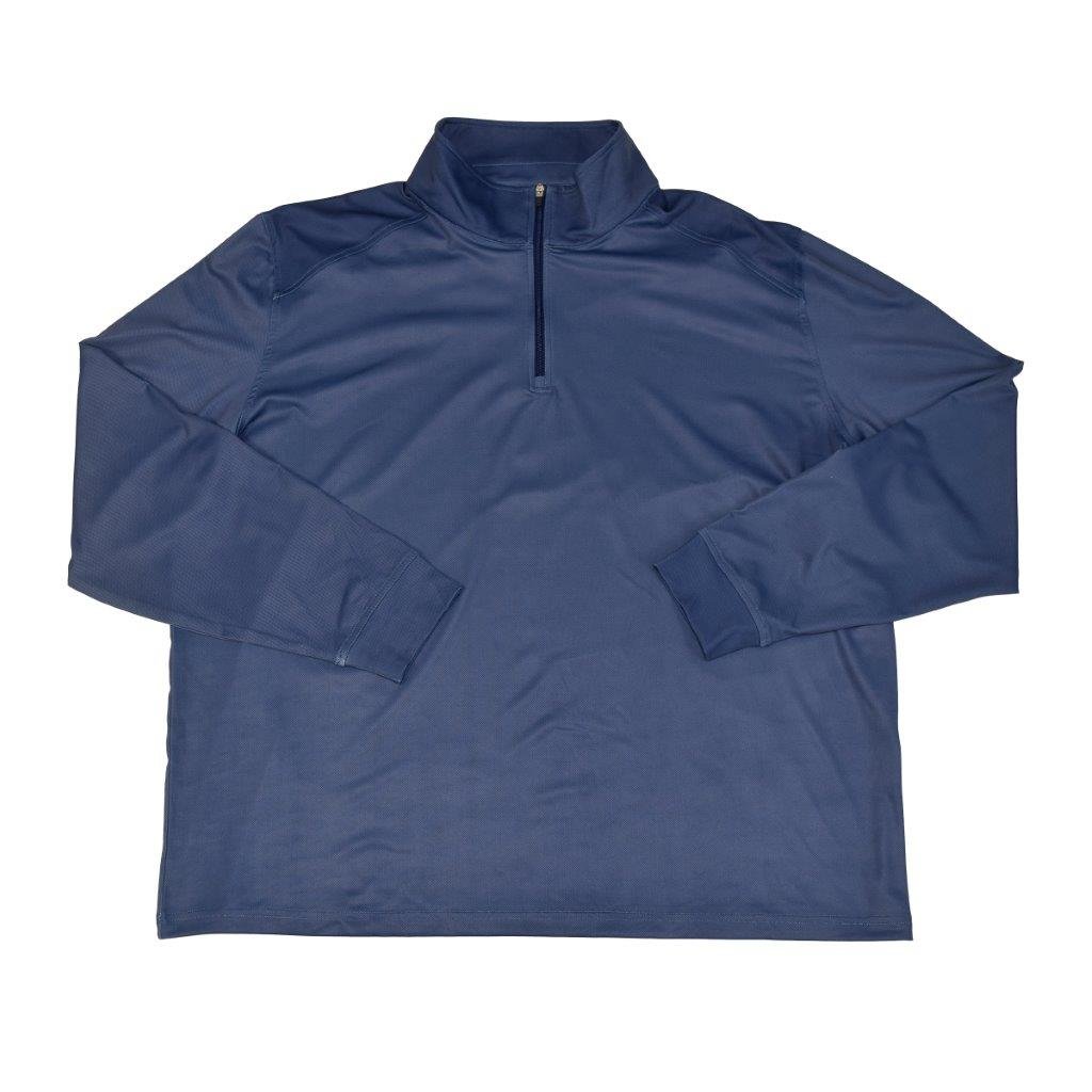 FX Fusion Golf Microdot 2 Color Stitch Performance Long Sleeve Zippered Polo FGM10 - Bundle Bus