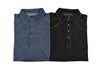 FX Fusion Knitted Denim Snap Polo - Bundle Bus