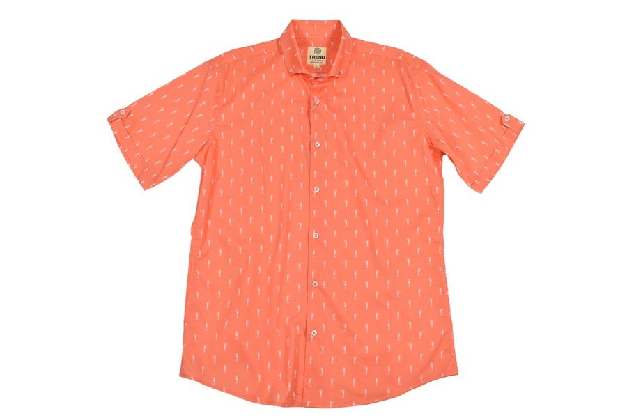 FX Fusion Trend Collection "Oxford Seahorse" Short Sleeve Dress Shirt - Bundle Bus