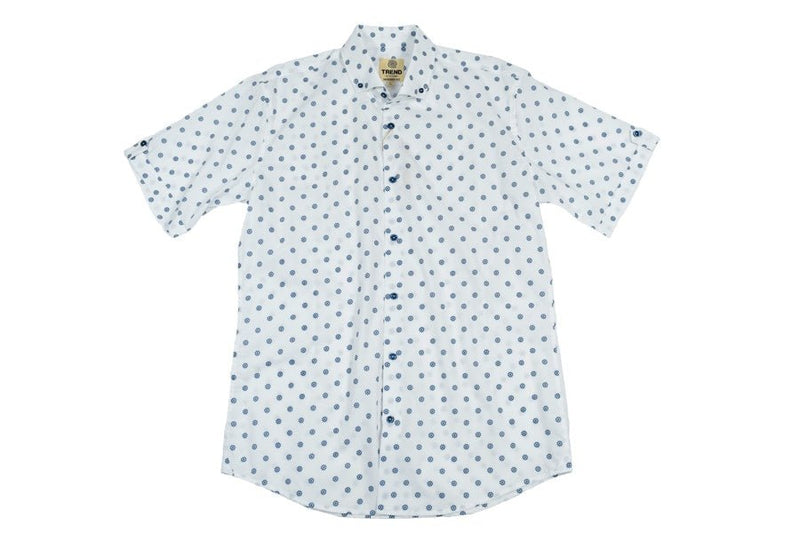 FX Fusion Trend Collection "Oxford Wheel" Short Sleeve Dress Shirt - Bundle Bus