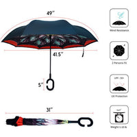 Galaxy Flower Double Layer Inverted Umbrella - UM18070 - Bundle Bus