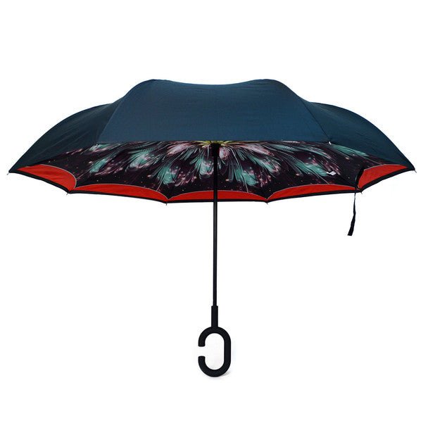 Galaxy Flower Double Layer Inverted Umbrella - UM18070 - Bundle Bus