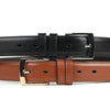 Genuine Leather Men's Dressy Belt Duo Pack Square Buckle - MGLD18061-DUO - Bundle Bus