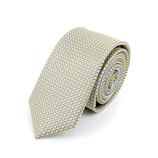 Geometric Microfiber Poly Woven 2.25" Slim Tie - MPWS5909 - Bundle Bus