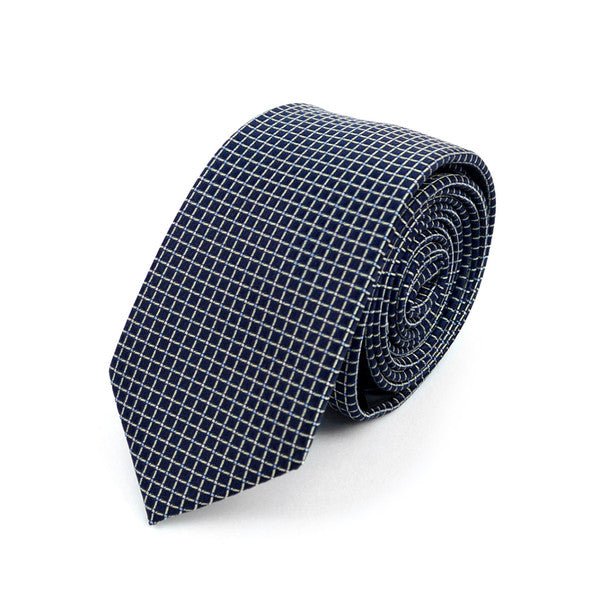 Geometric Microfiber Poly Woven 2.25" Slim Tie - MPWS5909 - Bundle Bus