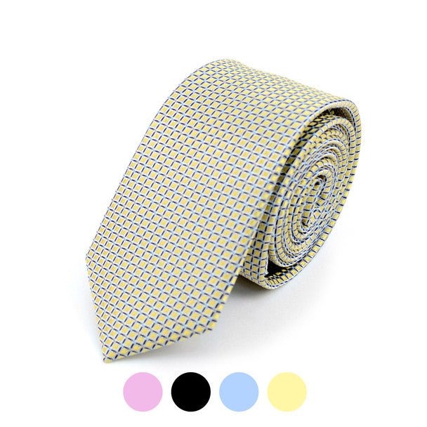 Geometric Microfiber Poly Woven 2.25" Slim Tie - MPWS5909 - Bundle Bus