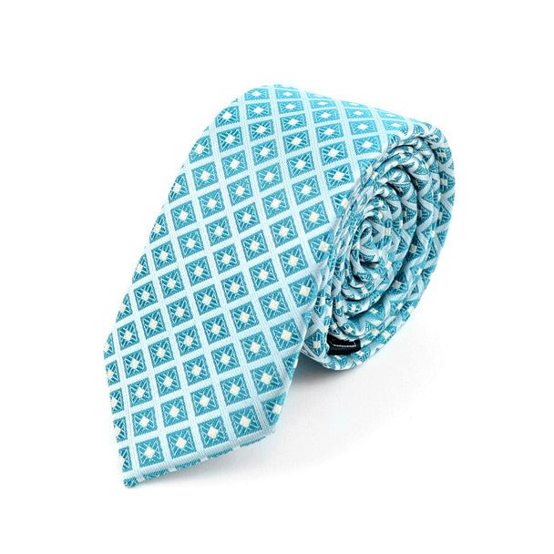 Geometric Microfiber Poly Woven 2.25" Slim Tie - MPWS5912 - Bundle Bus