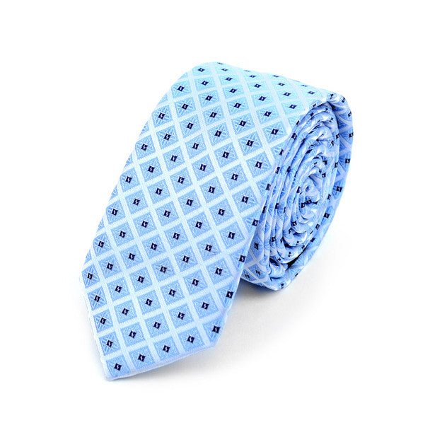 Geometric Microfiber Poly Woven 2.25" Slim Tie - MPWS5912 - Bundle Bus