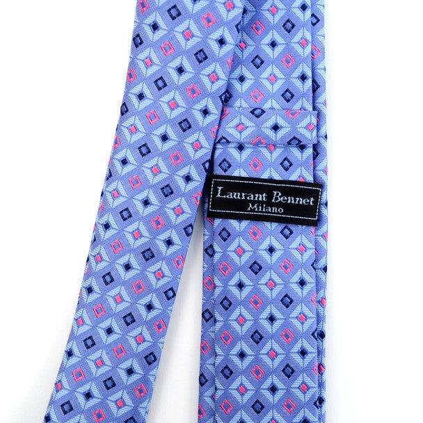 Geometric Microfiber Poly Woven 2.25" Slim Tie - MPWS5913 - Bundle Bus