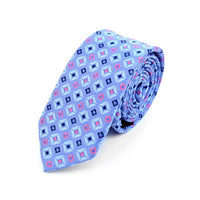 Geometric Microfiber Poly Woven 2.25" Slim Tie - MPWS5913 - Bundle Bus