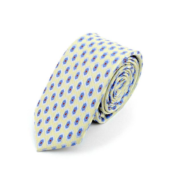 Geometric Microfiber Poly Woven 2.25" Slim Tie - MPWS5915 - Bundle Bus