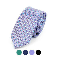 Geometric Microfiber Poly Woven 2.25" Slim Tie - MPWS5917 - Bundle Bus