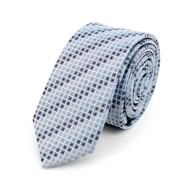 Geometric Microfiber Poly Woven 2.25" Slim Tie - MPWS5918 - Bundle Bus