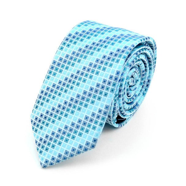 Geometric Microfiber Poly Woven 2.25" Slim Tie - MPWS5918 - Bundle Bus