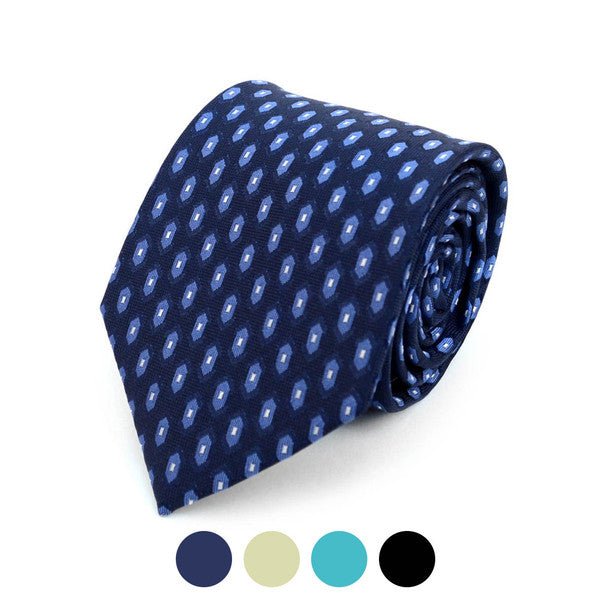 Geometric Microfiber Poly Woven Tie - MPW5915 - Bundle Bus