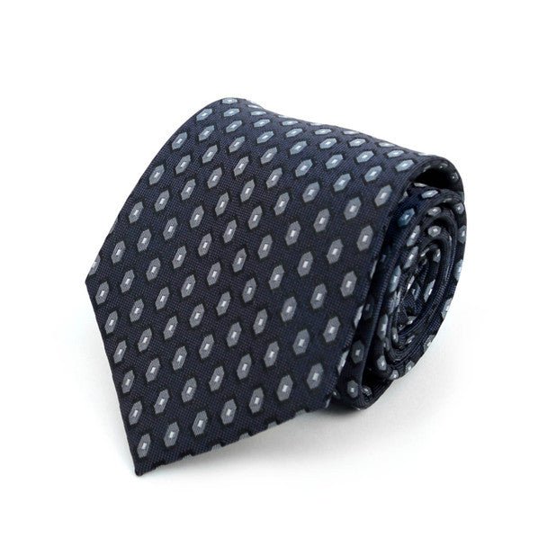 Geometric Microfiber Poly Woven Tie - MPW5915 - Bundle Bus