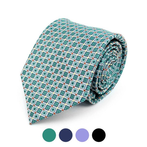 Geometric Microfiber Poly Woven Tie - MPW5917 - Bundle Bus