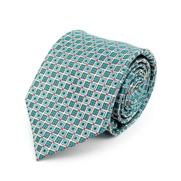 Geometric Microfiber Poly Woven Tie - MPW5917 - Bundle Bus