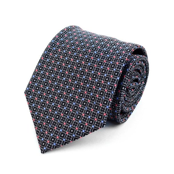 Geometric Microfiber Poly Woven Tie - MPW5917 - Bundle Bus