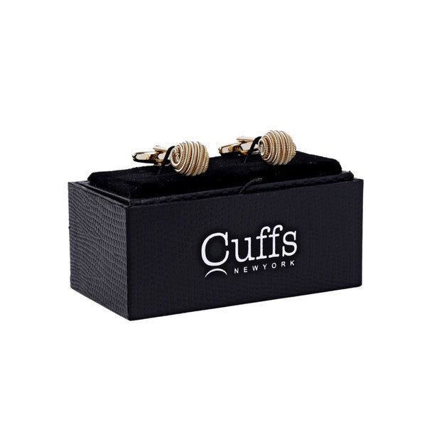 Gold Coil Knot Cufflinks-CL1804 - Bundle Bus