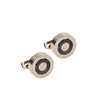 Gold Gun Metal Round Cufflinks-CL1831 - Bundle Bus